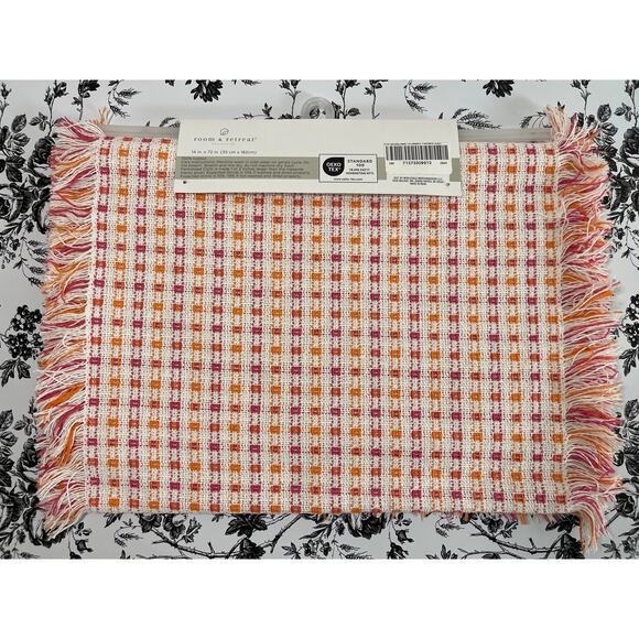 Room and Retreat NWT Table Runner 100% Cotton 14in x 72in Knit Plaid Classic - Picture 4 of 6